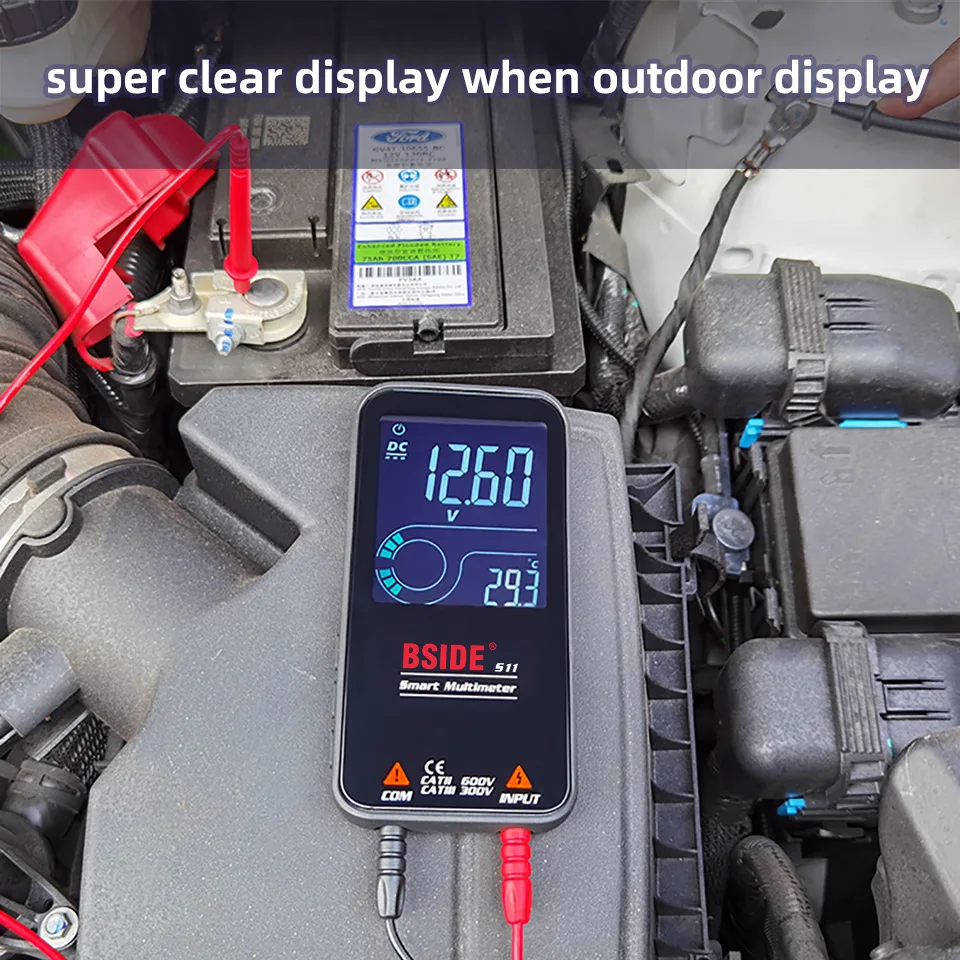 BSIDE S10/S11 Digital Multimeter 9999 T-RMS 3.5"LCD Color Display DC AC Voltage Capacitance Ohm Diode NCV Hz Live wire Tester