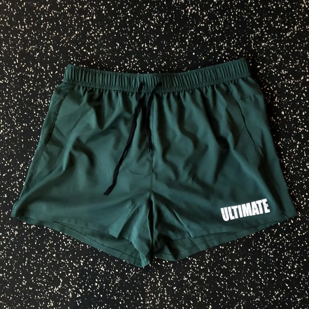 

Quick-drying Athletic Shorts Men's Summer Fitness Shorts with Elastic Waist Drawstring Letter Print Casual Beach for Streetwear