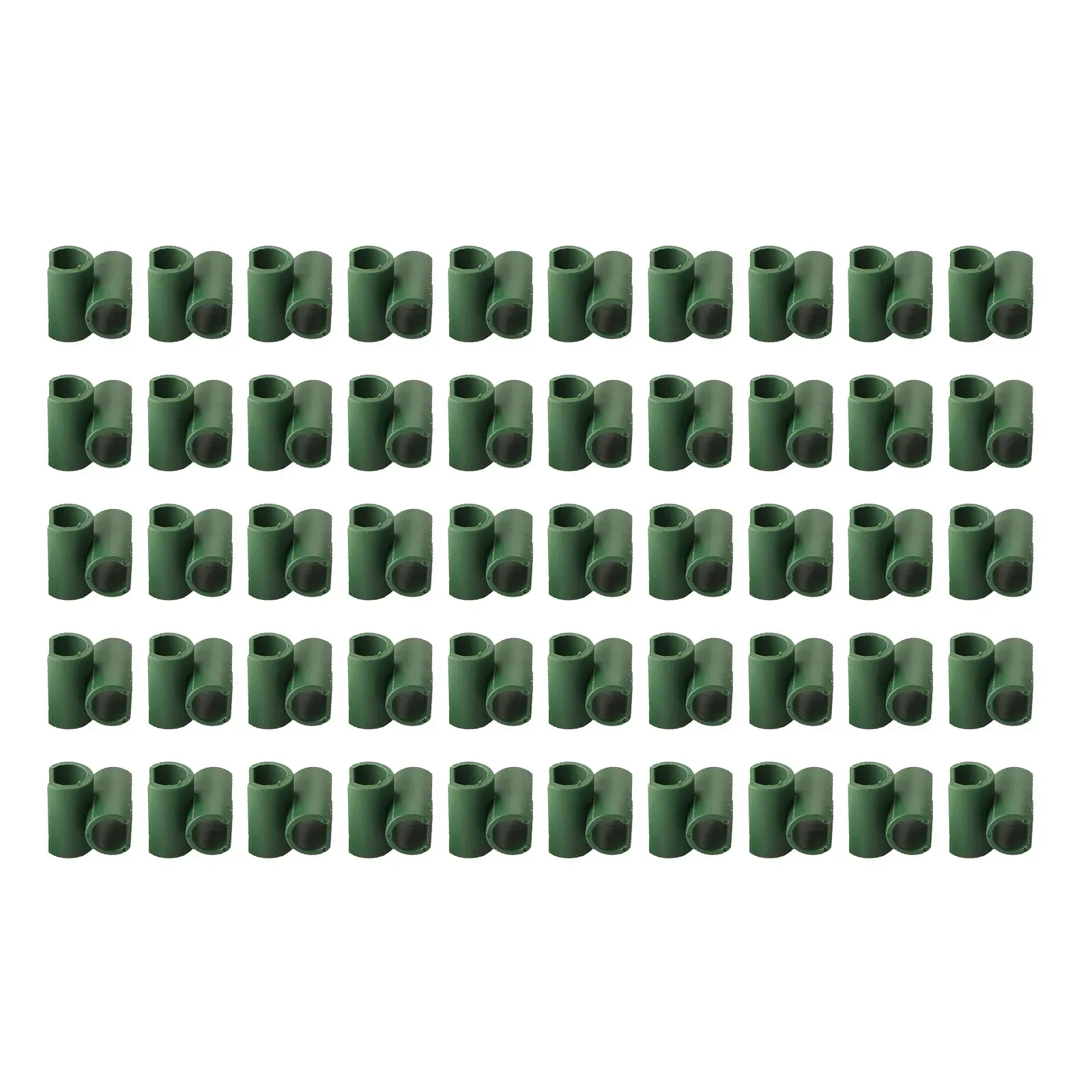 50pcs Plant Support Green Connector Fixing Clip Fruit Netting Orchard PP Vegetable 8mm Balls Bamboo Cage Cane Garden Supplies