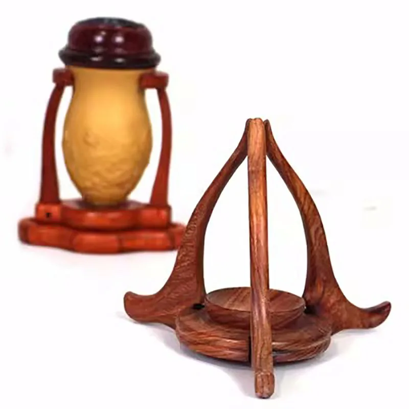 Solid Wood Bracket with Bottom Bracket, Crystal Ball Ornament Base, Chicken Wing, Triangle Frame