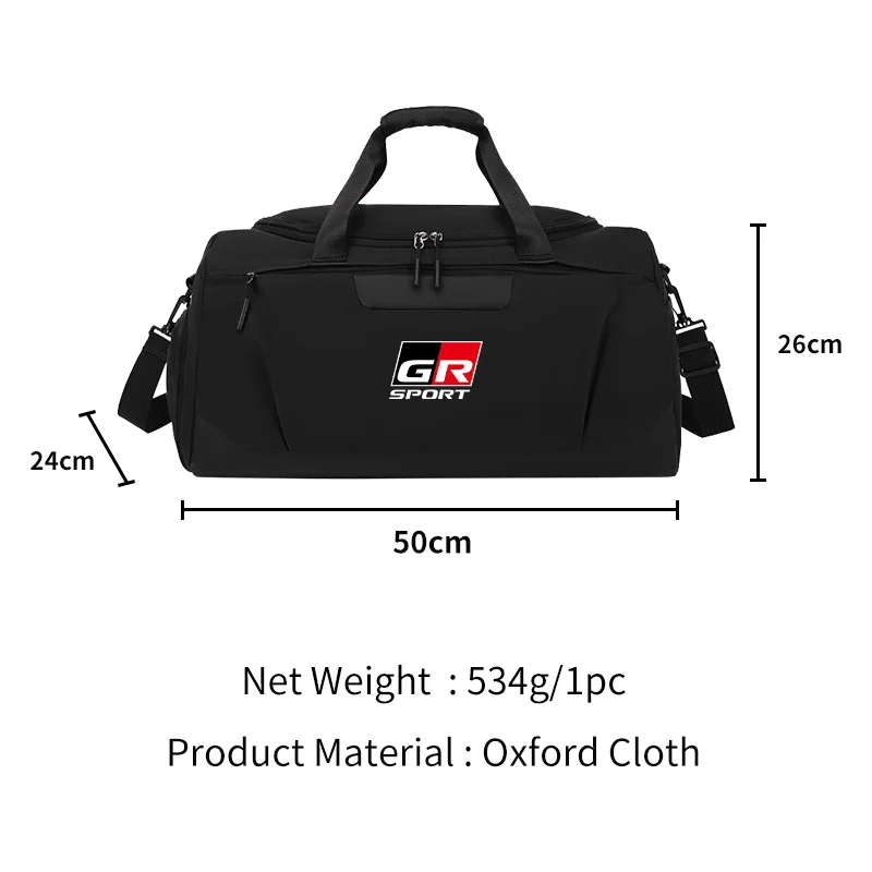 Borsa da palestra per auto, borsa sportiva di grande capacità, zaino da viaggio a tracolla per Toyota GR CHR Corolla Yaris Aygo Prius RAV4 Camry Au - Image 6