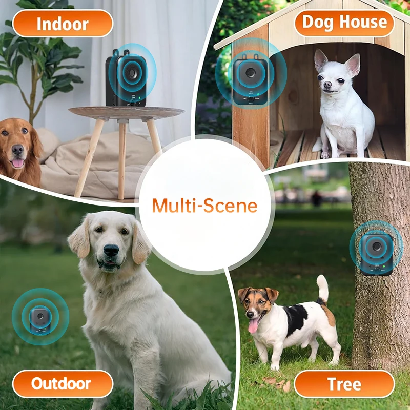 Dog Repeller Portable Ultrasonic 25kHz Frequency 1500mAh Rechargeable Battery