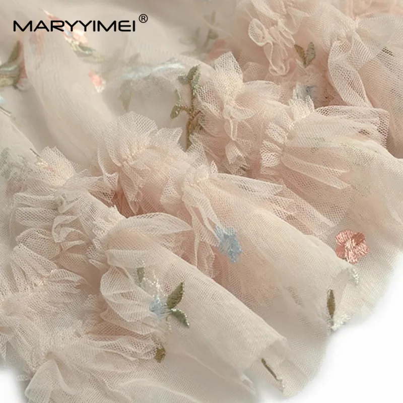 MARYYYIMEI-فستان نسائي شبكي ، مطرز بالزهور ، فطريات شجرة صالحة للأكل ، فساتين ماكسي أنيقة للحفلات ، ربيع ، موضة الصيف ، الكشكشة 6 MARYYYIMEI-فستان نسائي شبكي ، مطرز بالزهور ، فطريات شجرة صالحة للأكل ، فساتين ماكسي أنيقة للحفلات ، ربيع ، موضة الصيف ، الكشكشة 6