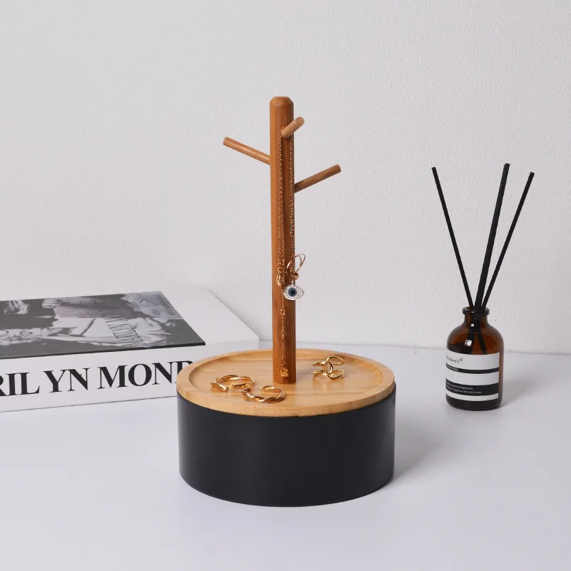 Nordic Bamboo Tree Branch Storage Tray Living Room Desktop Key Hanger Jewelry Display Frame 1PC