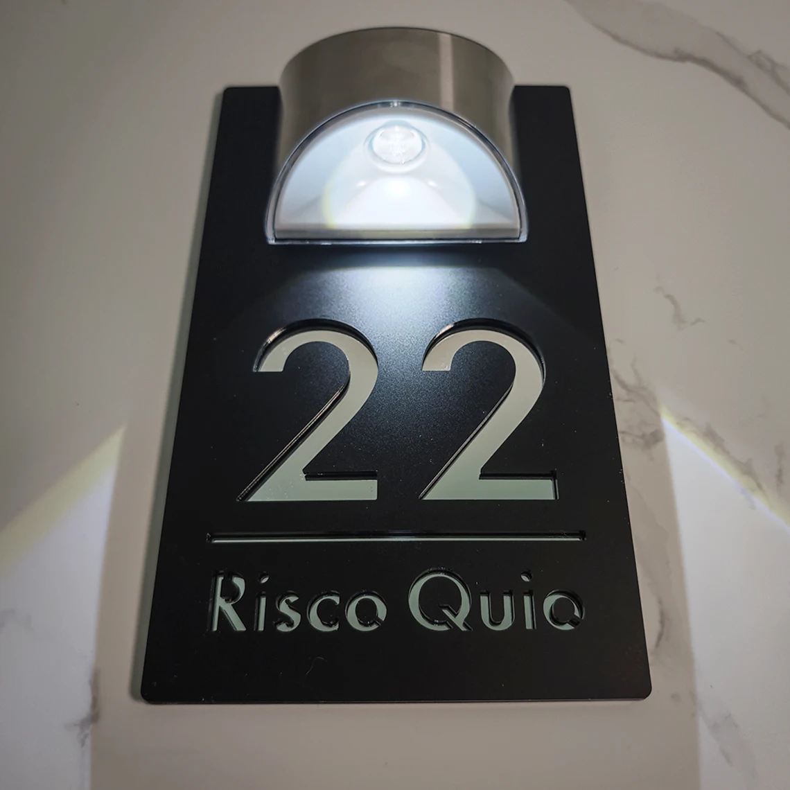 House Number Sign Outdoor Led Solar Personalized