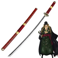 41inch Cosplay Roronoa Zoro Three-knife Ghost Cut Ver Weapon Prop Sandai Kitetsu Katana Sauron 104cm Wood Sword 1