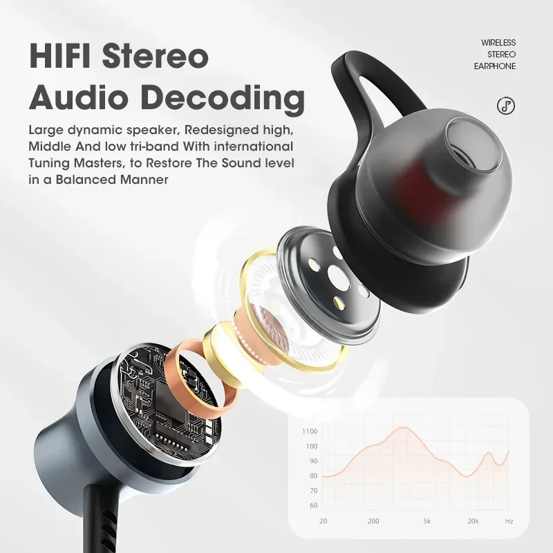 Bluetooth Headphone Sport Wireless Headphones Neck Neckband Earphones with Microphone Bluetooth Earphones Magnetic Headset Bass