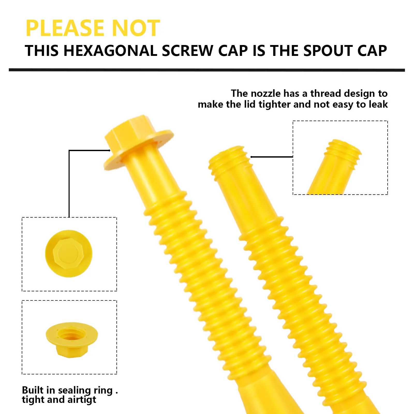 Gas Can Cap Replacement Red Coarse Thread Cap Solid Transportation Gas Can  Caps Prevent Fuel Leakage