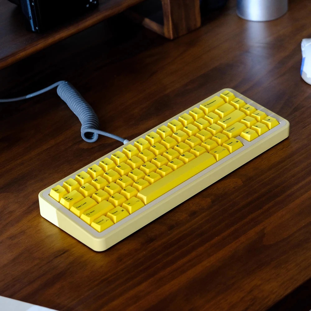 Mac Ícone Gmk Rgby Amarelo Keycaps Pbt Dye Subbed Key Caps Cherry Perfil Keycap 2.25u 2.75u 7u Barra de Espaço para Alice 75 96 98 Set - Imagem 2