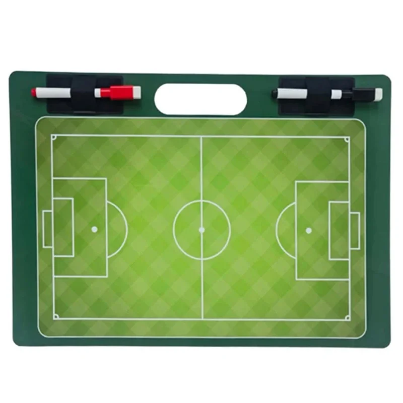 Football Coaching BoardDry Erases Board for Coaches with 2 Markers Double-Sided Full Half Court Tactic Board