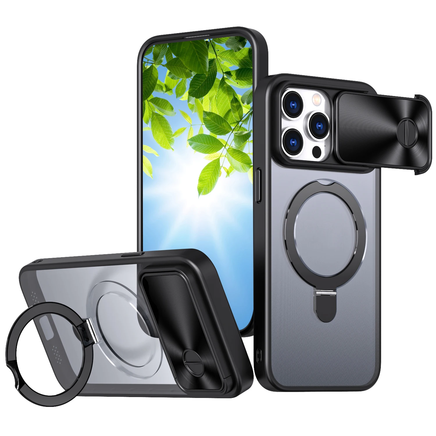 Coque de protection pour appareil photo coulissant, bague antichoc, compatible avec Magsafe, iPhone 15, 14, 13, 12, 11 Pro Max, 15Plus, 14Plus