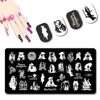 Disney Caribbean Pirates Nail Stamp Captain Jack Nail Stamping Plates for Nail Stencil #213 1
