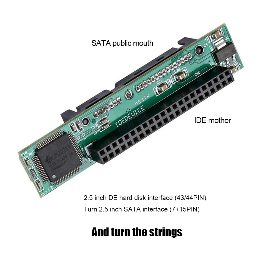 ƮϿ SATA-IDE HDD , JM20330 Ĩ ϵ ũ  ī, 7 + 15  Ͽ 44    ATA 66/100/133, 2.5 ġ