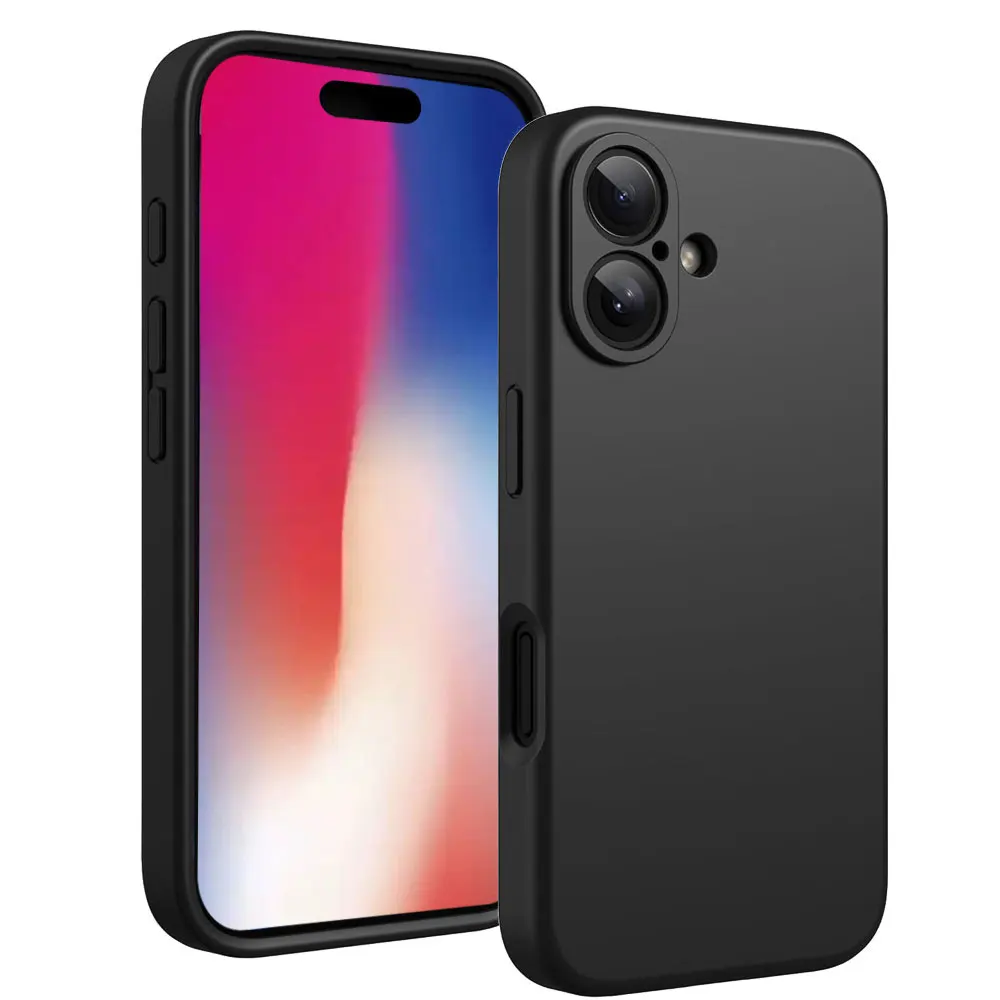 Elegant Matte Black Ultra Slim Phone Case with Full Camera Lens Protection