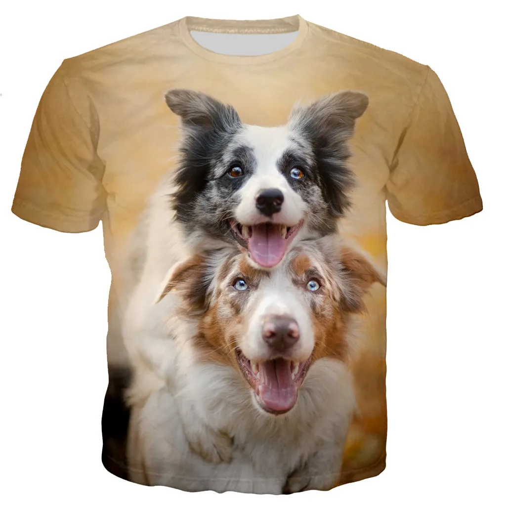 

3D Leisure Printing Border Collie 2021 New Fashion Men/women Individuality T Shirt Tops Dropshipping Short Sleeve T-Shirt