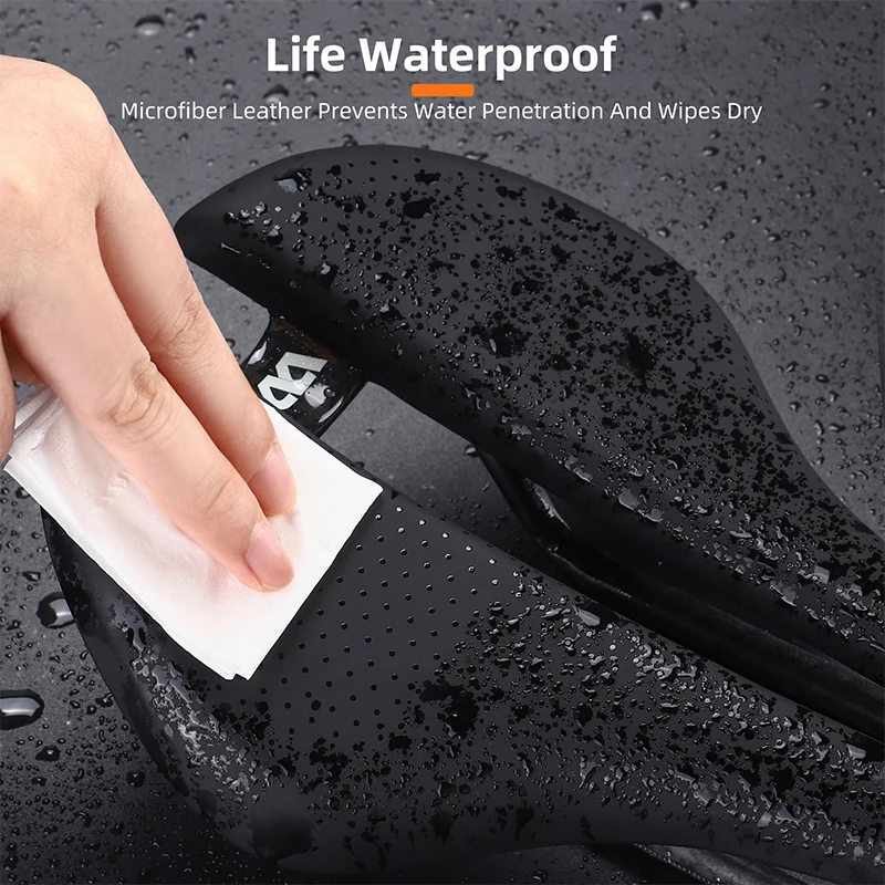 WEST BIKING Carbon Fiber Hollow Waterproof Saddle Ultralight Road Mountain Bike Saddle Comfortable Breathable Carbon MTB Seat