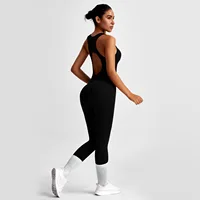 One Piece Gym Set Workout Clothes for Women Yoga Set Jumpsuit Zipper Sports Fitness Clothing Leggings Romper 1pc Active Wear - Image 4