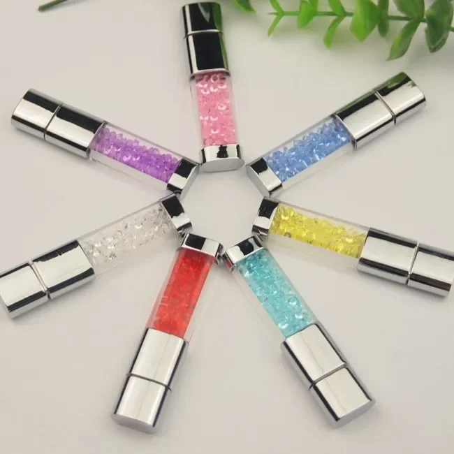 USB Flash Drive Flash Drive Usb Flash Drive Crystal LED Lights Memory Card Flash Drive 32GB Pen Pendrive 64GB U Disk 4G 8G 16G Cle Usb Gift
