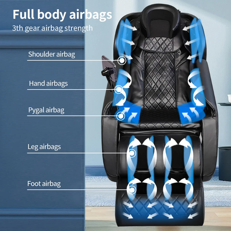 Wholesale Office Chair Black Body zero gravity massage chair Armchair Apartment Home Massage Chair 4