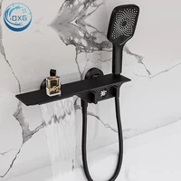 OXG Brass Waterfall Bathtub Faucet Bathroom Faucet Bath Shower Faucet Shower Mixer Crane Digital Display Faucet for bathroom 1