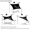 1PC, UV-Blocking Waterproof Shade Sail, Portable Easy Fasten Sun Canopy For Outdoor Patio, Yard, Car Port, Pool Decoration 2