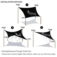 1PC, UV-Blocking Waterproof Shade Sail, Portable Easy Fasten Sun Canopy For Outdoor Patio, Yard, Car Port, Pool Decoration 2