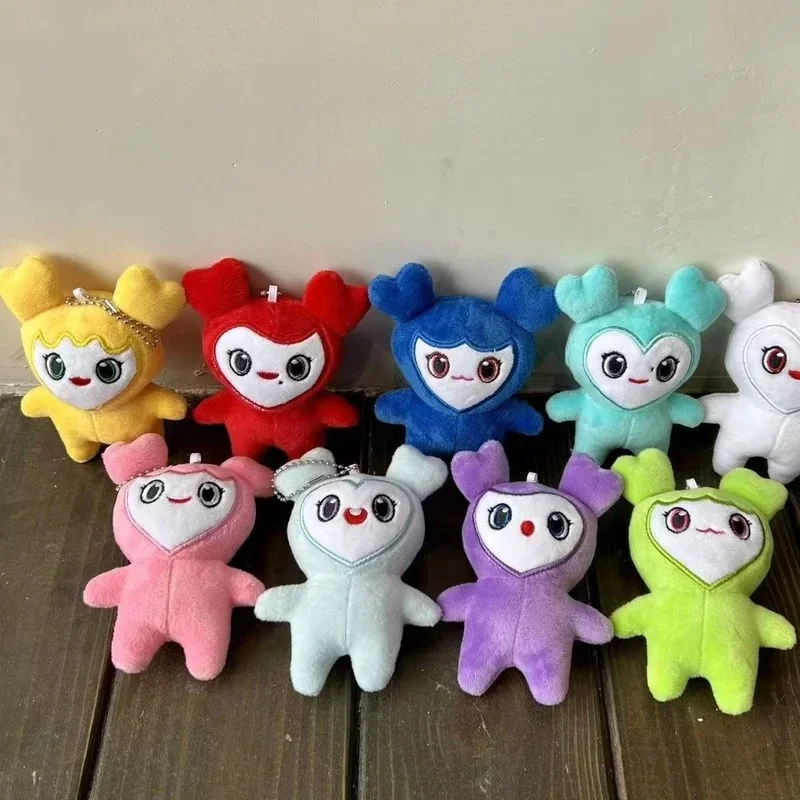 9pcs Plush Korean Super Star Plush Toy Cartoon Animal TWICE Momo Doll Keychain Pendant Keybuckle PlushToy for Fans ONCE Girls 1set doll clothes for 20cm idol denim vest leather pants suit outfit toys accessories for super star cotton dolls fans gifts