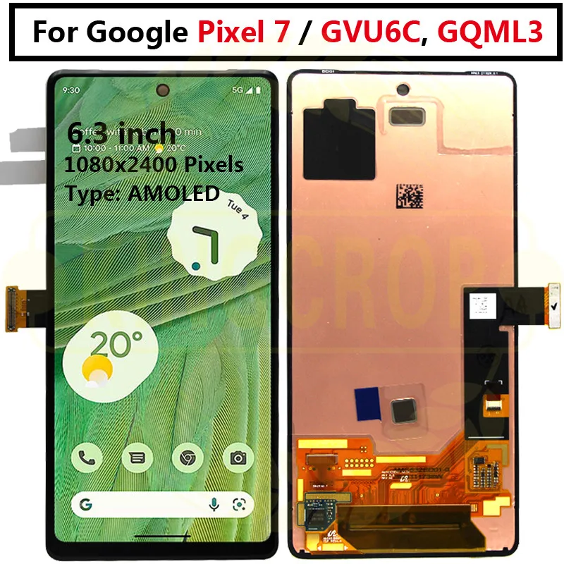 Original Écran Tactile LCD  Avec Cadre   Remis à Neuf  Noir Pour Google Pixel 5a 5g Ref Gop5a5g01bf Google