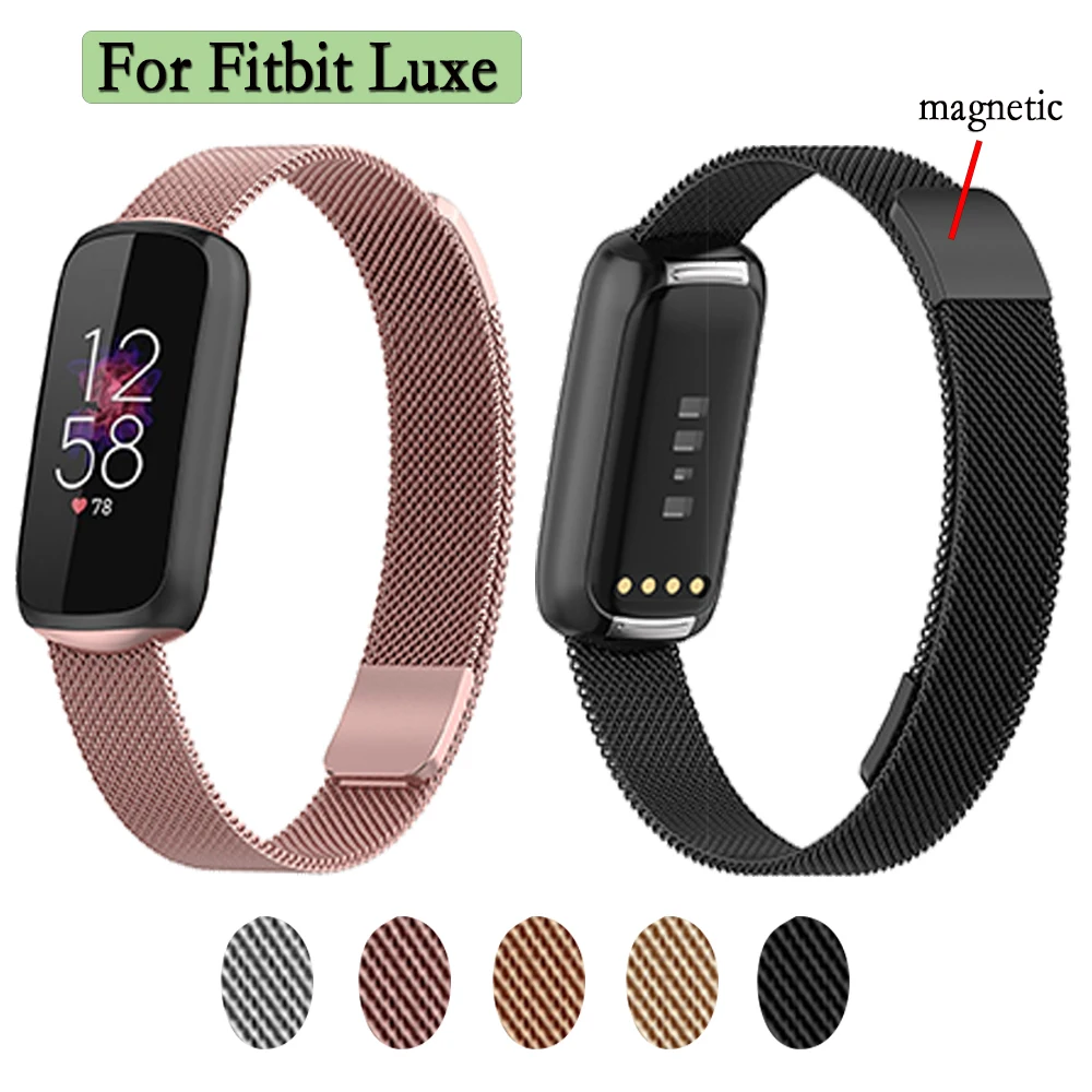 

Magnetic Milanese Strap For Fitbit Luxe Metal Business Style Watchband Bracelet Watch Band Replacement
