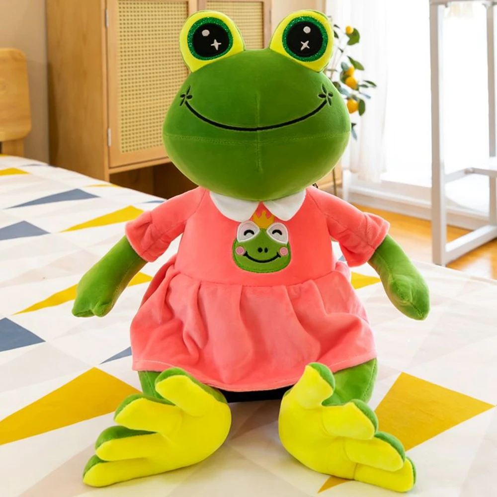 thumbnail image 1 of Rana de peluche de 35 cm con dibujos animados para parejas, muñecas para niños de Internet, regalos de actividades al por mayor, regalos de cumpleaños, 1 of 5