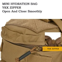 Mini Hydration Bag Tactical Backpack Water Bladder Carrier MOLLE YKK Zipper Pouch Military Hunting Bag 500D
