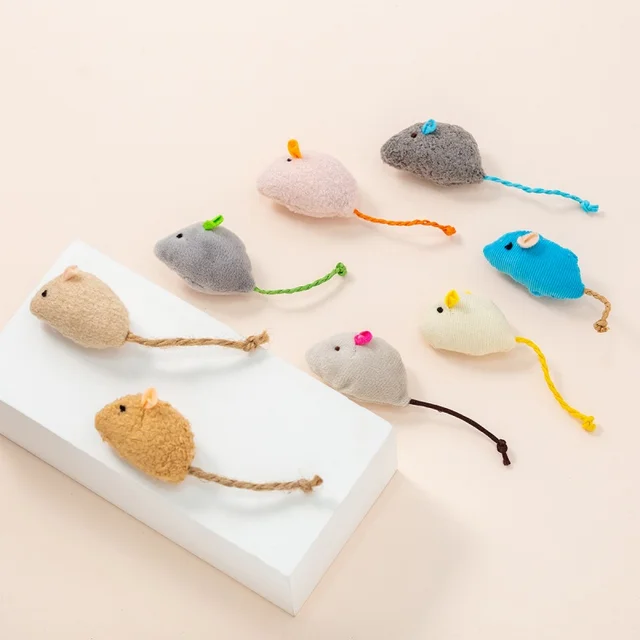 Hot  Interactive Plush Rat And Cat Toys With Durable Linen Perfect For Pet Safe For Indoor Play Pet toys 3
