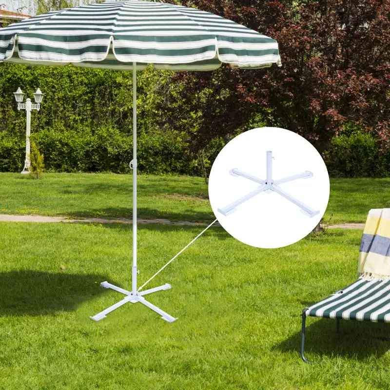 PortableSunUmbrellaBaseFoldingCrossUmbrellaStandOutdoor