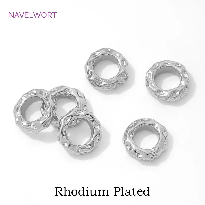 5,7 mm/7,7 mm Perlen-Trenner-Zubehör, 18 Karat vergoldete Messing-Abstandsperlen für Schmuck, Trenner für Perlen, DIY-Zubehör – Detail 26
