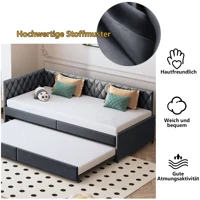 Бархатные диваны для гостиной Comanlai с выдвижной кроватью, мягкая кровать 90x200 см с решетчатым каркасом, многофункциональный каркас кровати — изображение 2