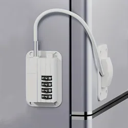 Secure Password - Protected Refrigerator Door Lock for Kitchen Cabinets and Drawers (White 5PCS)