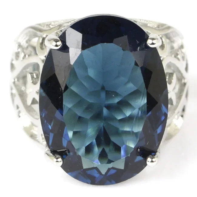 8g Customized 925 SOLID STERLING SILVER  Rings London Blue Pink Tourmaline Tsavorite Garnet Amethyst  Wedding Sz 5.5-10