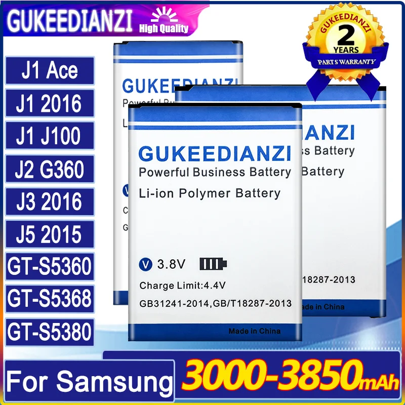 Batteria Eb-Bj120Cbe Per Samsung J1 J3 (2016) J120F/Per Galaxy J1 J2 J5 Core Prime Win 2 Duos Express 3 S5360 Eb Bj120Cbe