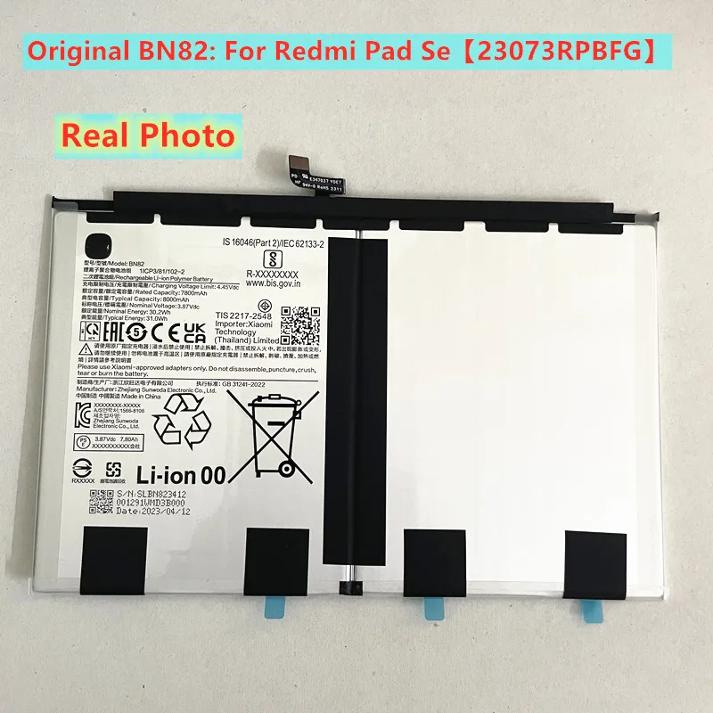 New Original BN81 BN82 8000mAh Battery For Xiaomi Redmi Pad Se