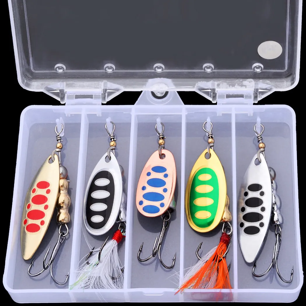 THKFISH Spinner Baits Fishing Spinners Spinnerbait Trout Lures Fishing Lures for Bass Trout Crappie A-1/5oz 4pcs