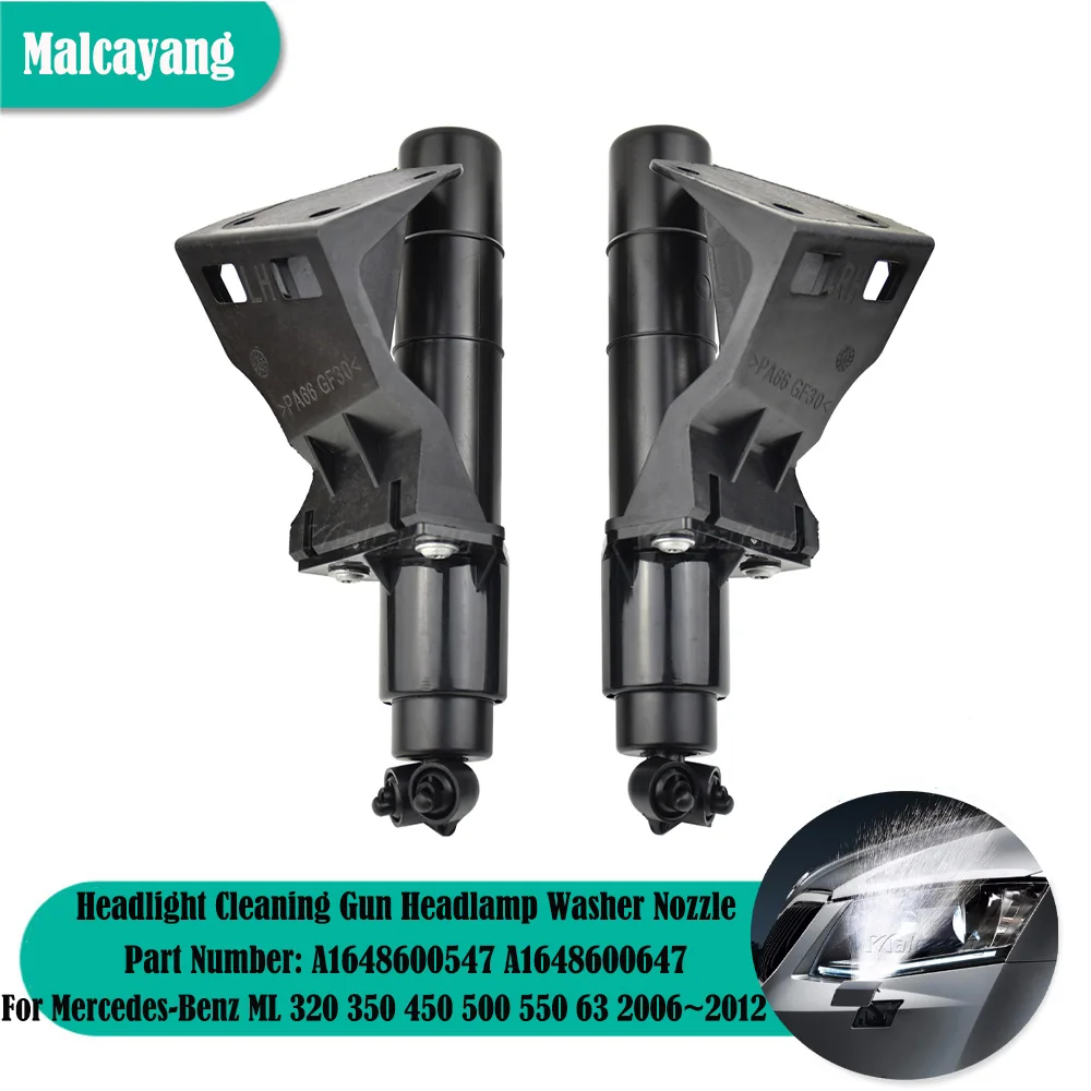 

A1648600547 A1648600647 Car Headlight Washer Spray Nozzle Cylinder Pump For Mercedes-Benz ML 320 350 450 500 550 63 AMG 05~11