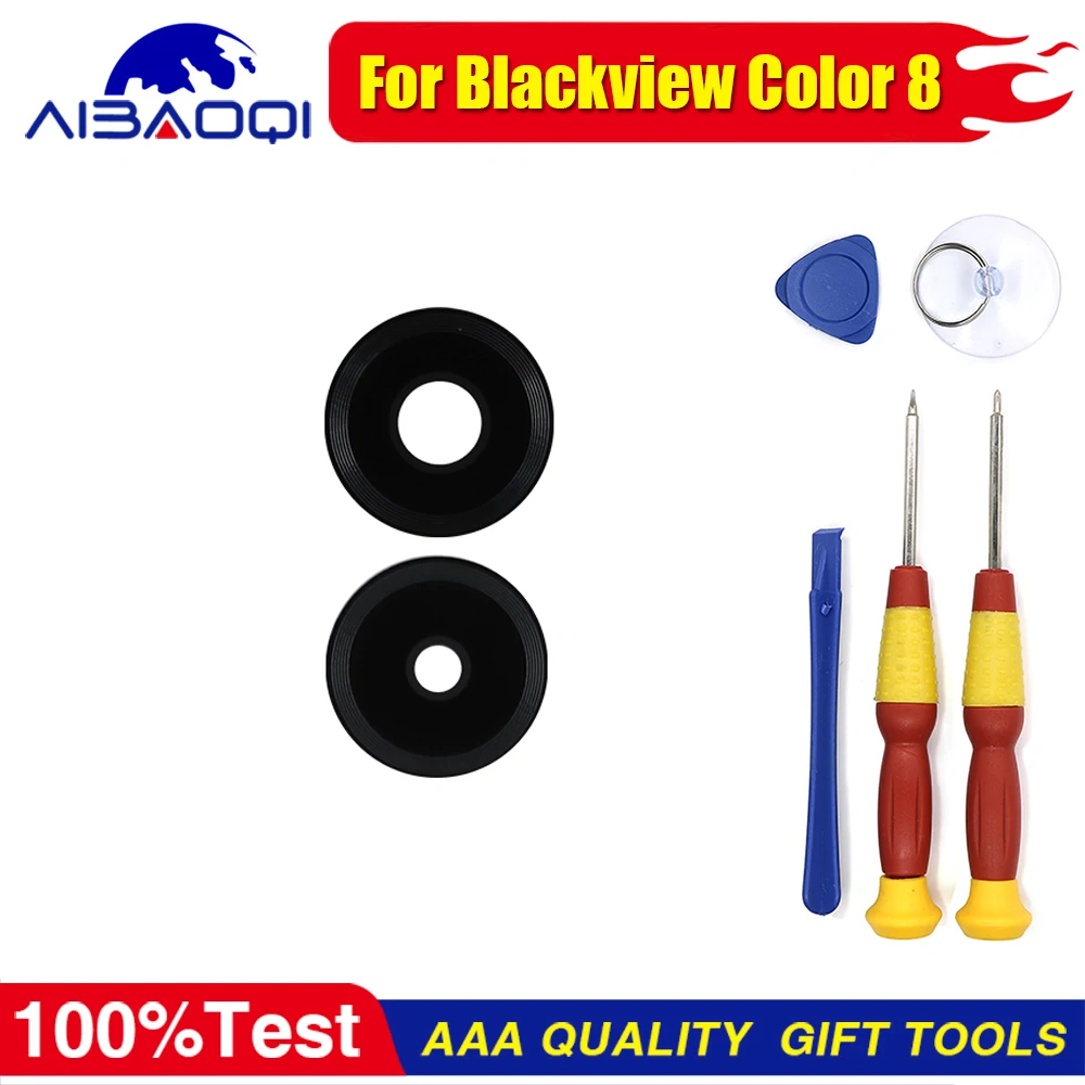 100% 새 블랙뷰 BV9800 Pro BV7300 BV8200 컬러 8 샤크 9 웨이브 8C 카메라 렌즈 수리 액세서리 부품 무료 도구