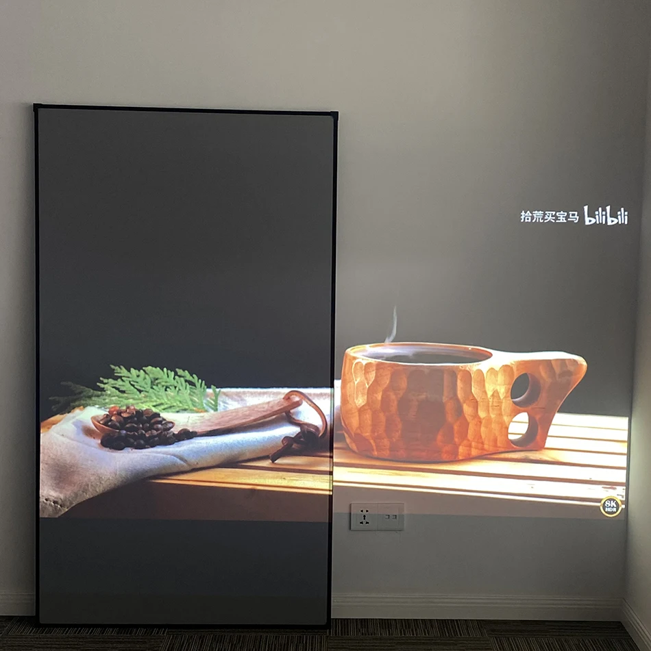 ALR Projector Screen 3D Nano Grey Crystal Ambient Light Rejecting Fixed Frame 1CM Ultra Narrow Border CLR 4K 8K Projection 2024