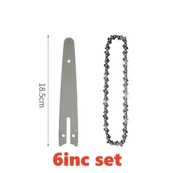 Electric Chainsaw Guide Replacement - Portable Mini Steel Blade (6inch Guide and Saw)