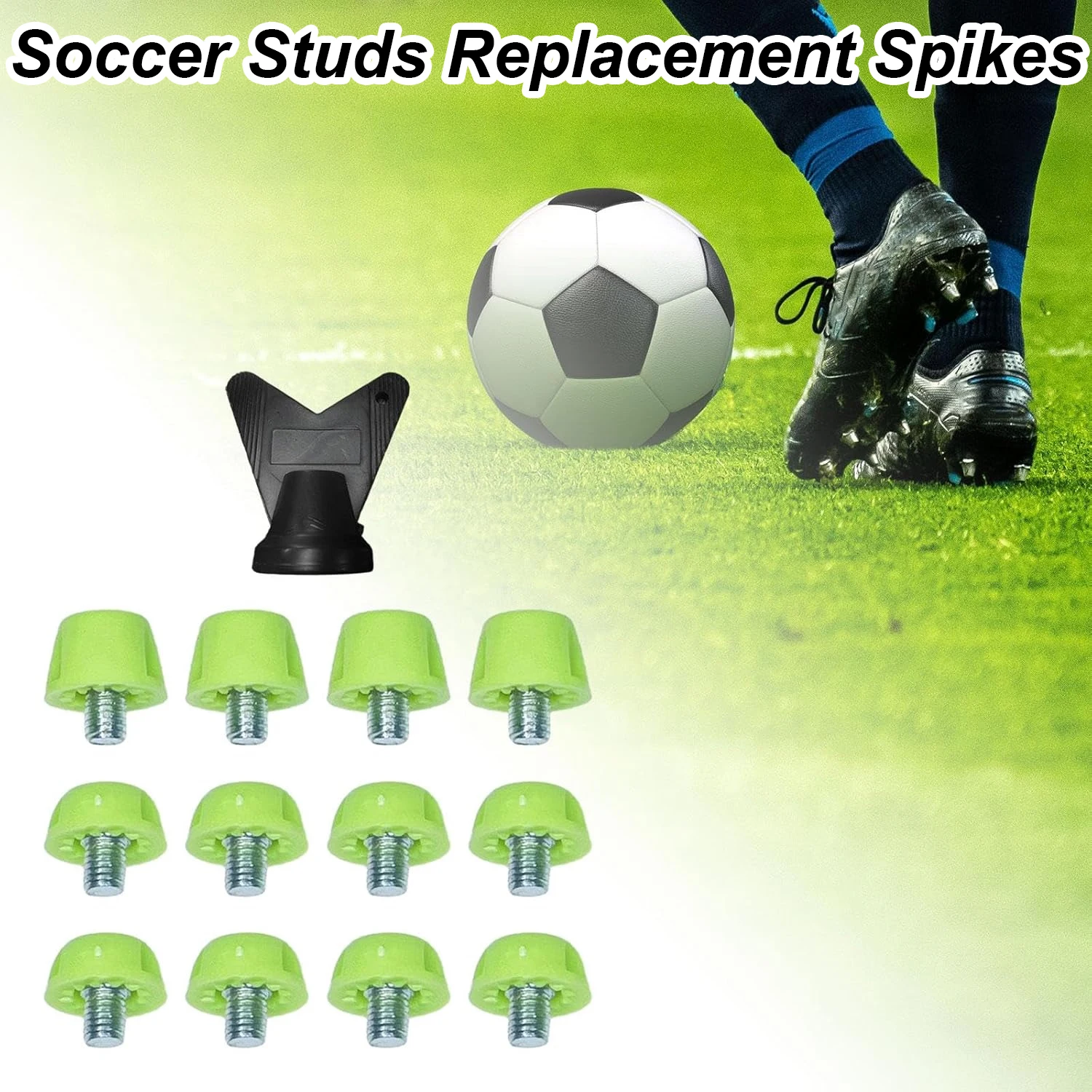 12PCS Professional Soccer Studs Replacement Spike Set Stable Non Slip Shoes Accessories Outdoor Sports Rugby Football Boot Studs