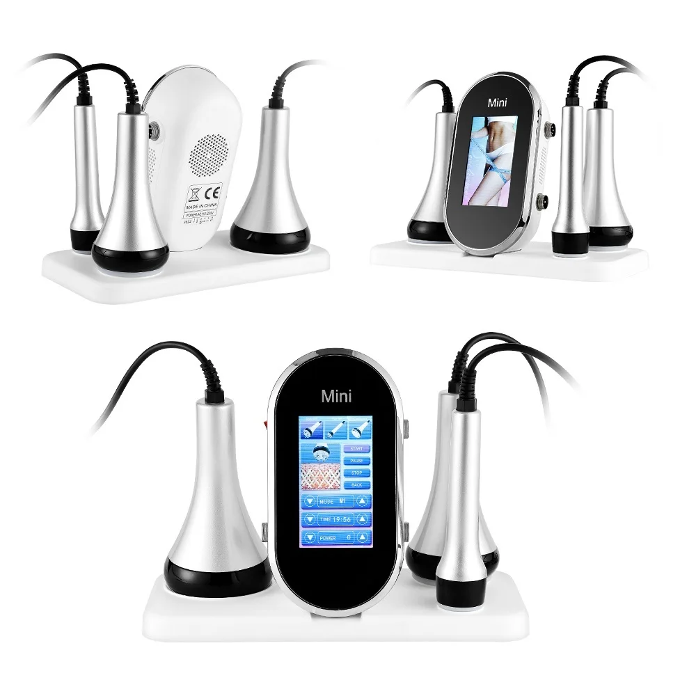 40KHz Ultrasonic Cavitation Body Shaping Machine 3 in 1 Weight Losing Body  Lifting with 3/6 - Pole RF Probe Mini Slimming System