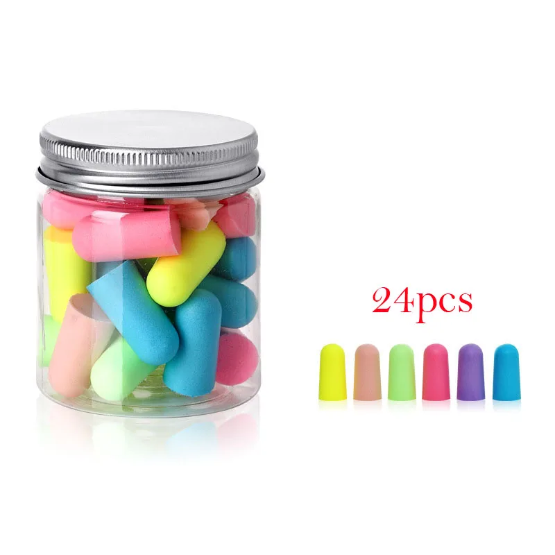 24pcsMuteReboundEarplugsProfessionalHearingProtectionSleepAid