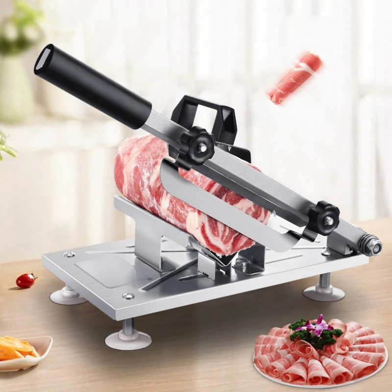 Home Küche Gefrorenes Fleisch Slicer Manuelle Edelstahl Lamm Rindfleisch Cutter Schneiden ...