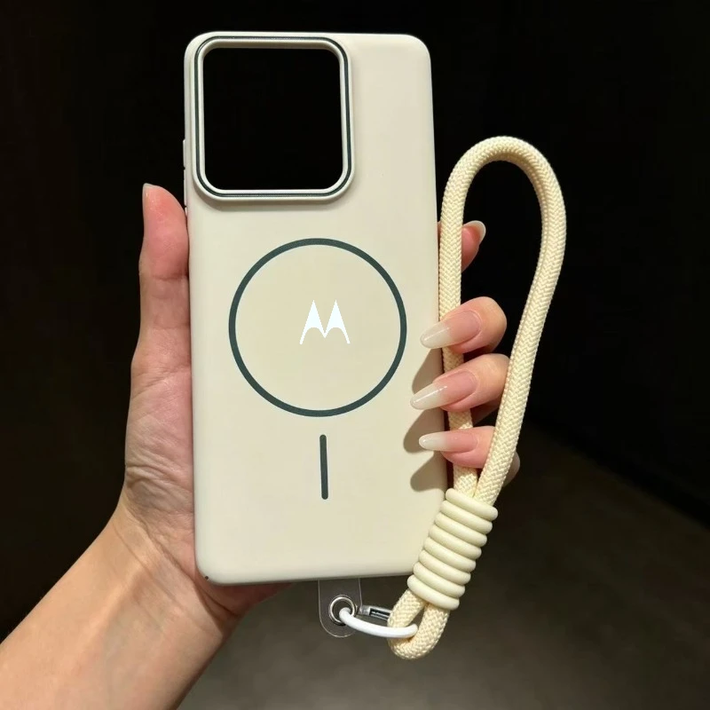 Magnetic Charging Phone Case with Wrist Strap - Stylish and Durable Protection