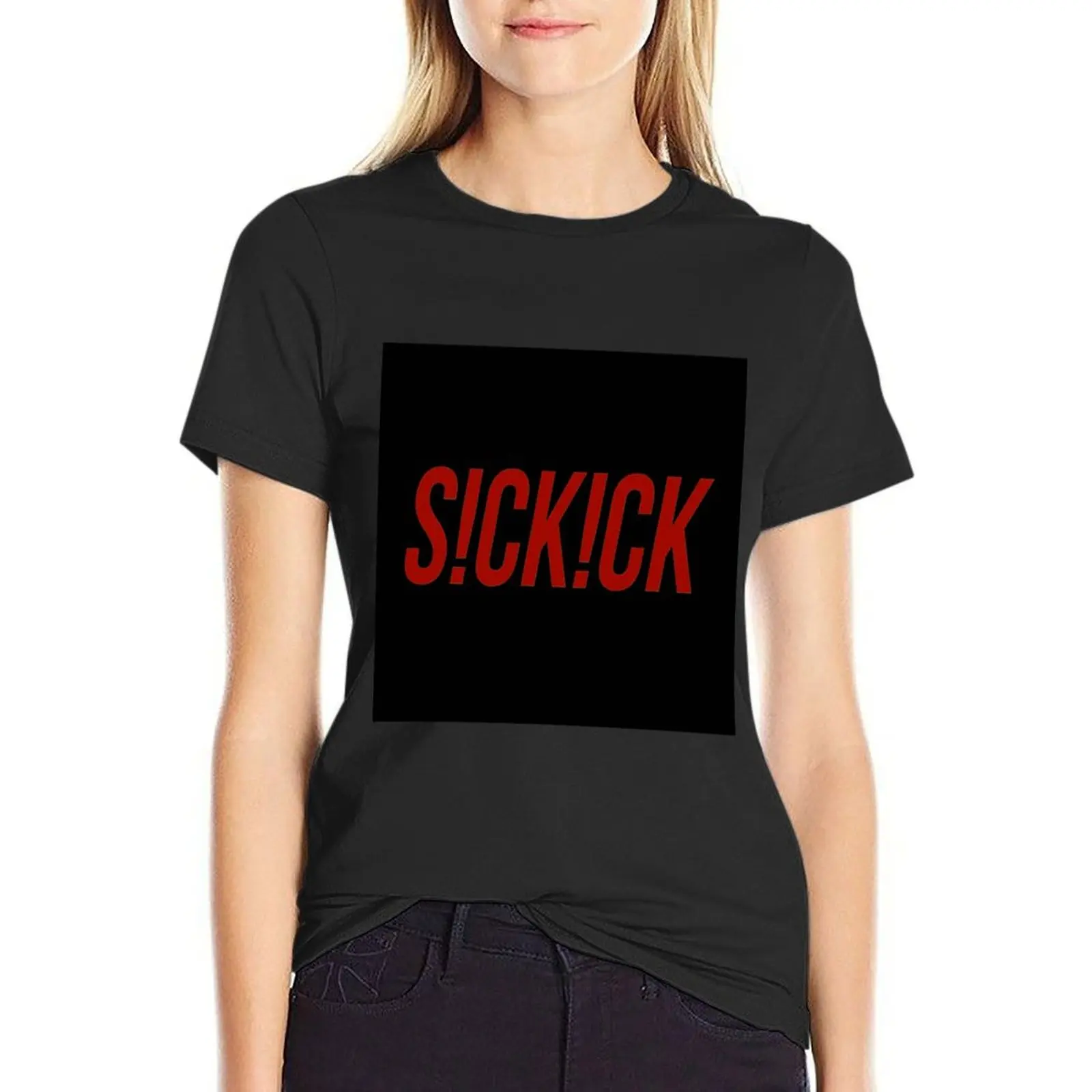 S!ck Sickick red S!ckK!ck T-Shirt new edition graphics tshirts woman